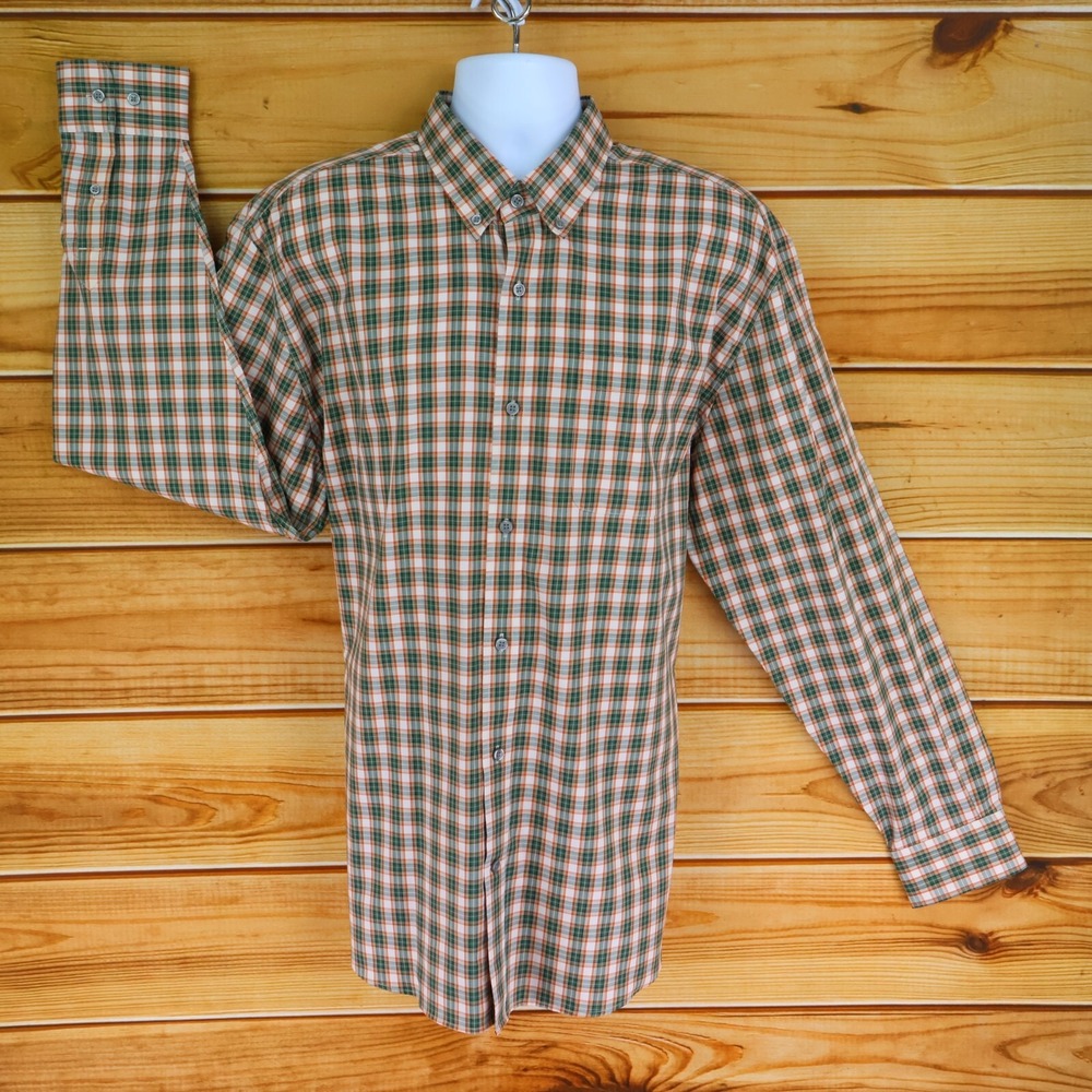 Cutter & Buck Dress Shirt Mens Size XL Multicolor Plaid Button Down Collar NWT